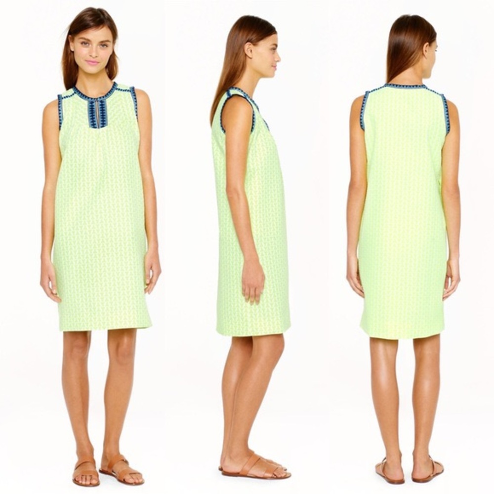 j crew neon arrow print sleeveless shift dress, 4